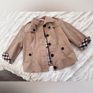 Tan Jacket with Black Buttons